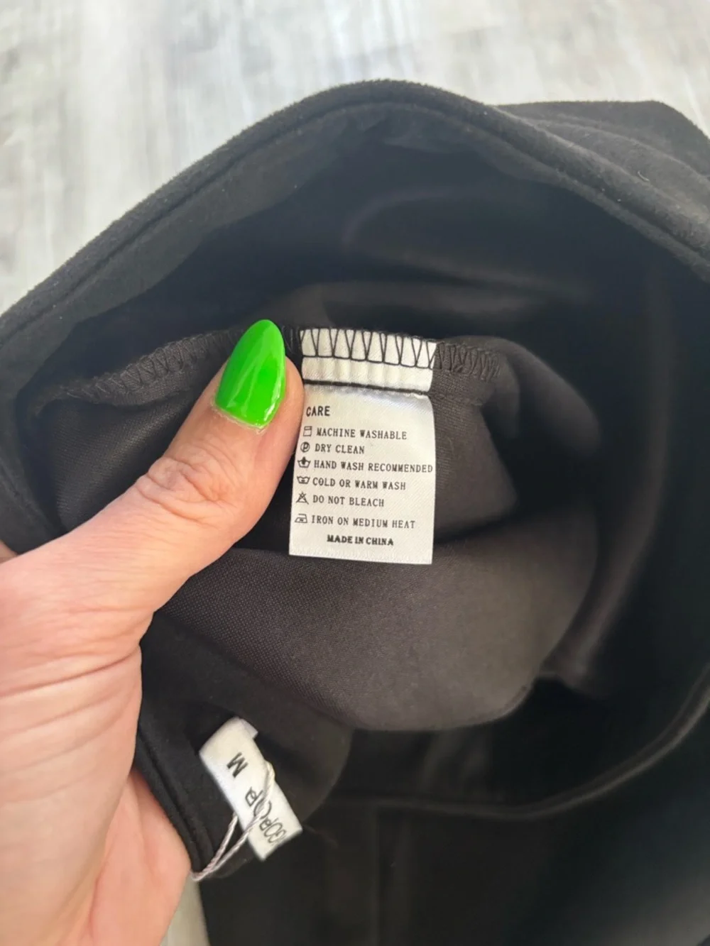 Mangopop Black Faux Suede Mini Skirt‎ with Panel Detailing